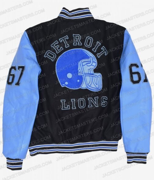 Eddie Brock Venom 2 Detroit Lions Varsity Jacket - Image 7