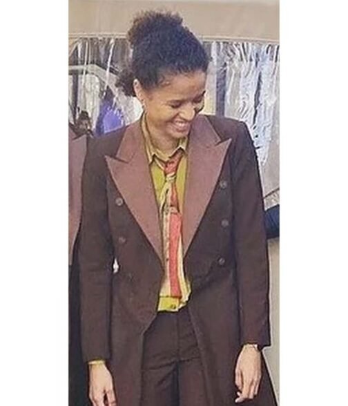 Gugu Mbatha Raw Loki Double Breasted Coat - Image 3