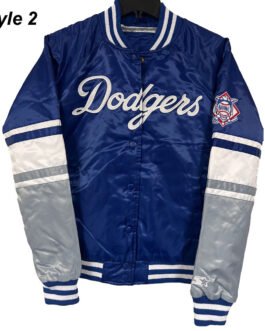 LA Dodgers National Royal Blue Satin Jacket
