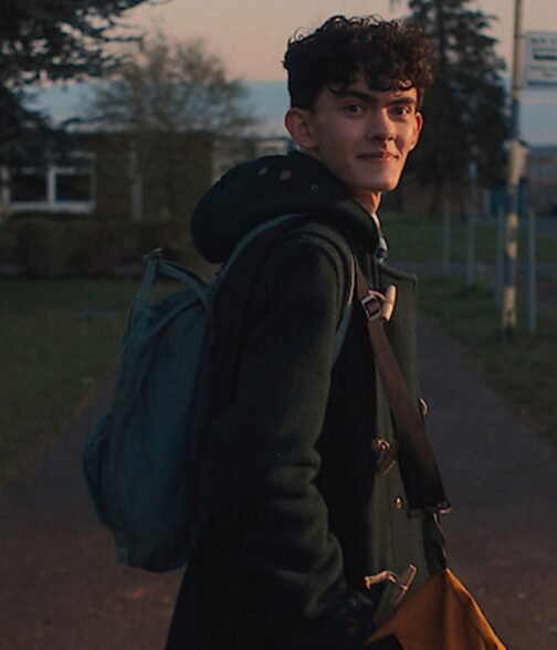 Joe Locke Heartstopper Duffle Green Coat - Image 11