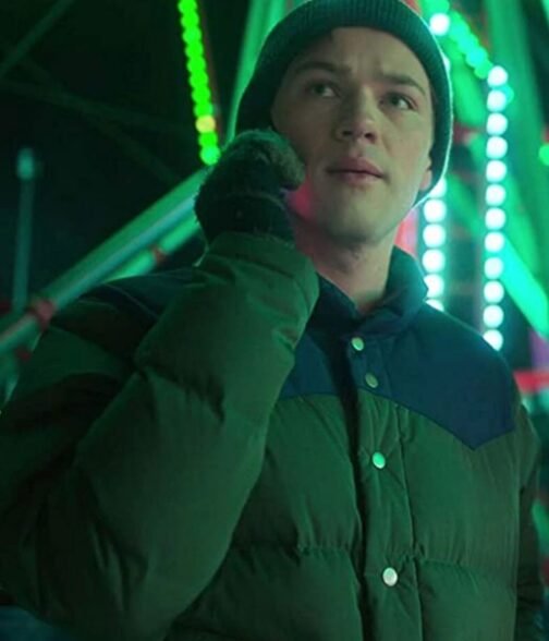 Locke and Key Season 02 Connor Jessup Green Puffer Jacket - Image 2