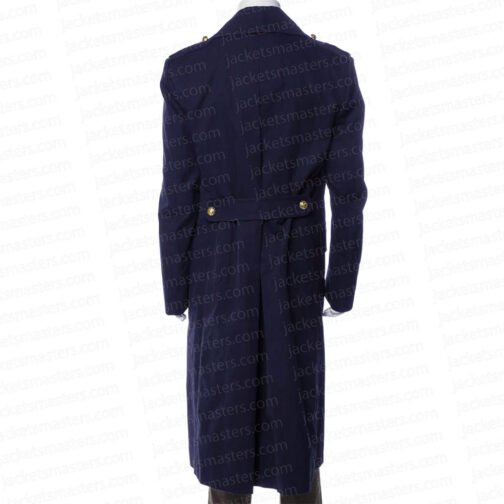 Matt Smith Doctor Who Navy Trench Coat - Image 3