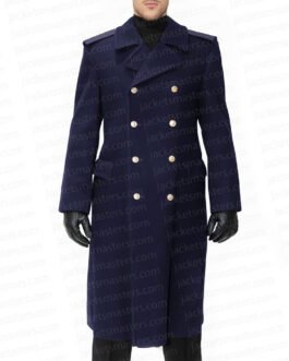 Matt Smith Doctor Who Navy Trench Coat