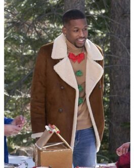 12 Dates of Christmas Anthony Assent Shearling Suede Peacoat