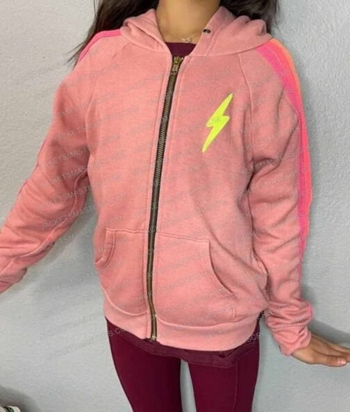 Frankie Mcnellis 13 The Musical Fleece Pink Hoodie - Image 5
