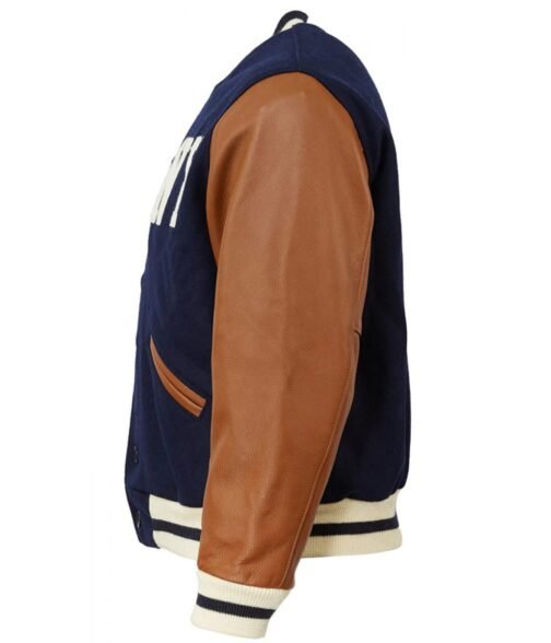 NY Yankees 1940 Varsity Blue and Brown Jacket - Image 3