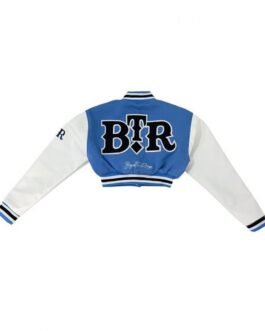 Women’s 1946 Letterman Blue Cropped Jacket