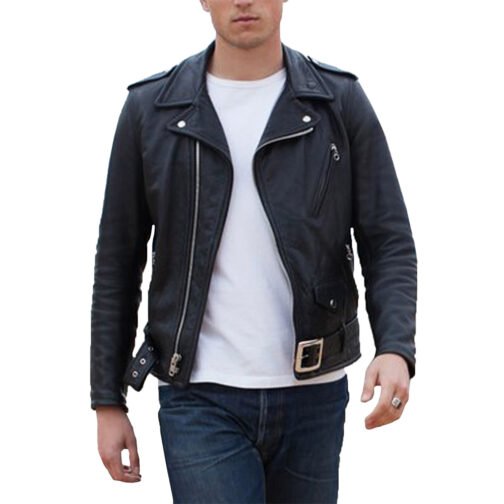 1950s Motorcycle Leather Jacket - Image 4