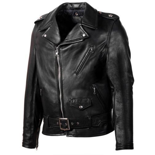 1950s Motorcycle Leather Jacket - Image 3