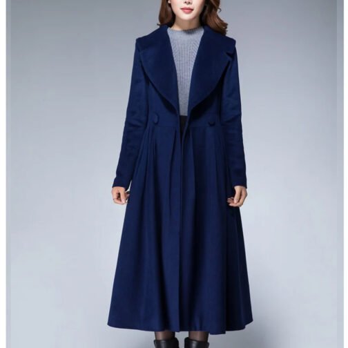 Women’s 1950s Princess Maxi Wool Coat - Image 10