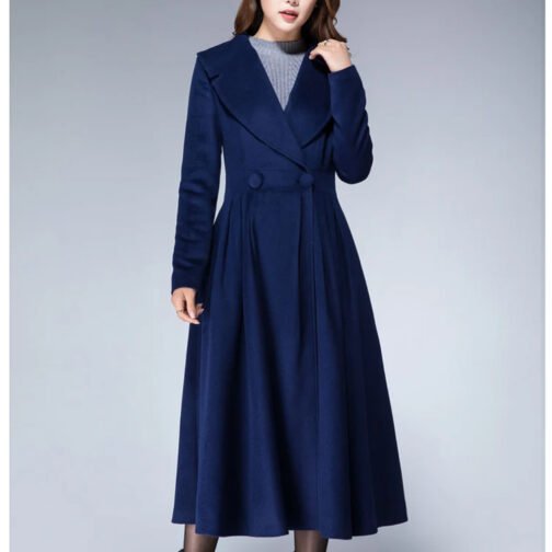Women’s 1950s Princess Maxi Wool Coat - Image 2