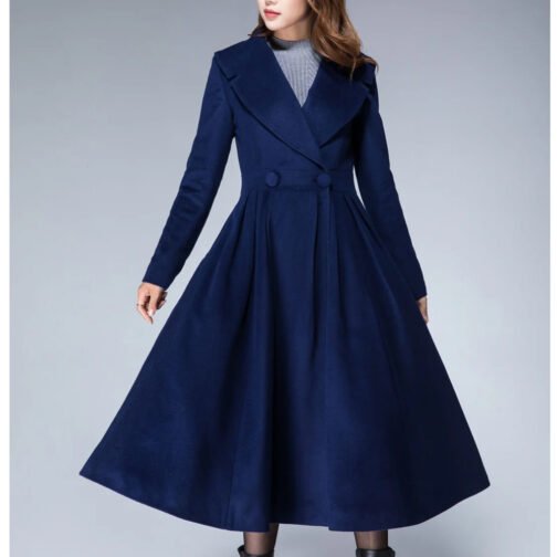 Women’s 1950s Princess Maxi Wool Coat - Image 11