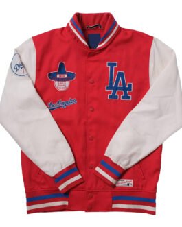 LA Dodgers 1959 Red and White Varsity Jacket