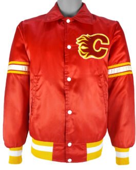 Calgary Flames 1980’s Red Satin Jacket