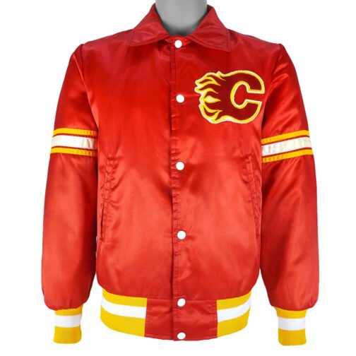 Calgary Flames 1980’s Red Satin Jacket