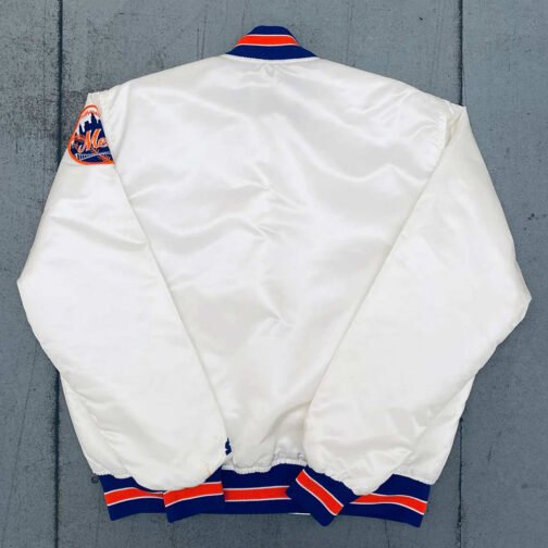 1980’s NY Mets White Bomber Jacket - Image 2
