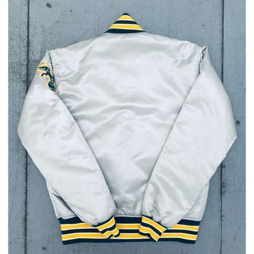 1980’s Oakland Athletics Silver Bomber Jacket - Image 2
