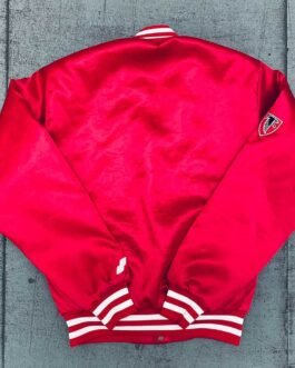 1990’s Atlanta Falcons Red Satin Bomber Jacket