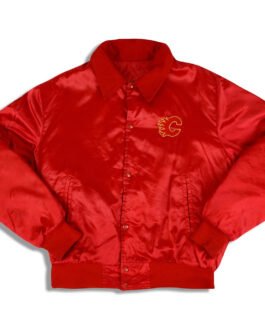 Calgary Flames 1990’s Red Satin Jacket