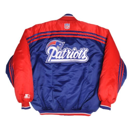 1990’s New England Patriots Blue and Red Jacket - Image 2