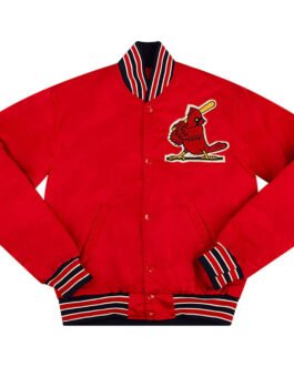 St. Louis Cardinals 1990’s Varsity Red Satin Jacket