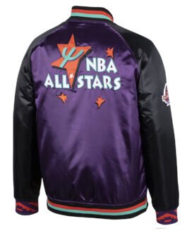 1995 NBA All-Star Game Purple and Black Satin Jacket