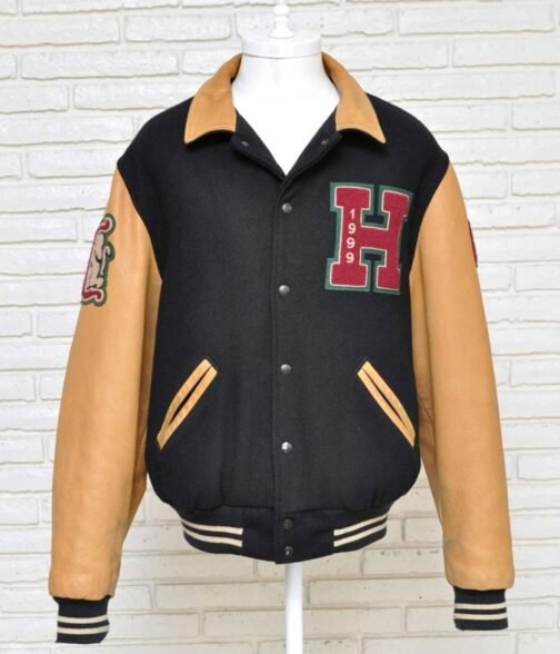 Vintage 1999 Howard University HBCU Black and Brown Letterman Jacket