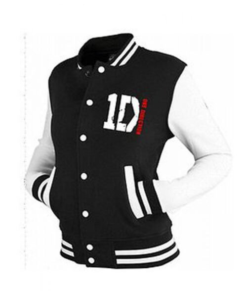 1D One Direction Black and White Varsity Jacket - Image 4