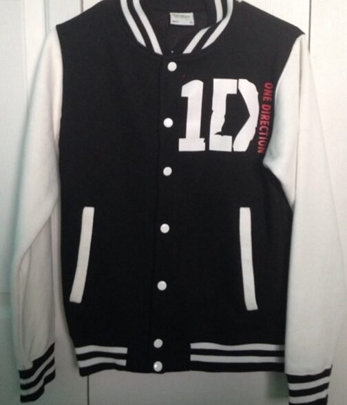 1D One Direction Black and White Varsity Jacket - Image 3