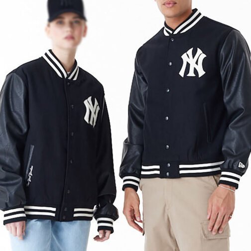 2009 NY Yankees World Series Black Varsity Jacket - Image 5