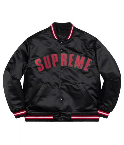 Supreme Love All Trust Few 2022 Varsity Satin Jacket - Image 3