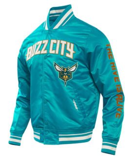 Charlotte Hornets 2023/24 City Edition Teal Satin Jacket