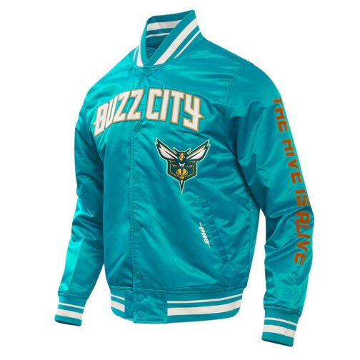Charlotte Hornets 2023/24 City Edition Teal Satin Jacket