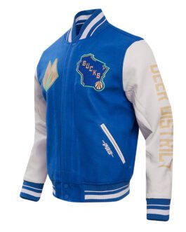 Milwaukee Bucks 2023/24 City Edition Royal Varsity Jacket