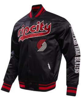Portland Trail Blazers 2023/24 City Edition Black Satin Jacket