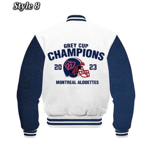 Grey Cup Champions 2023 Montreal Alouettes Varsity Jacket - Image 16