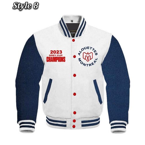 Grey Cup Champions 2023 Montreal Alouettes Varsity Jacket - Image 8