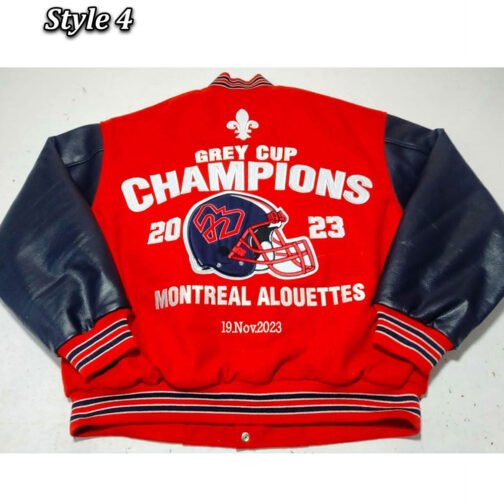 Grey Cup Champions 2023 Montreal Alouettes Varsity Jacket - Image 12