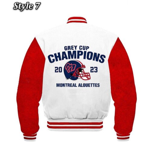 Grey Cup Champions 2023 Montreal Alouettes Varsity Jacket - Image 15