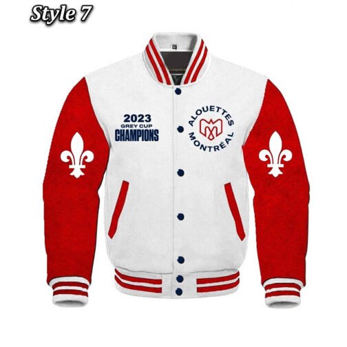 Grey Cup Champions 2023 Montreal Alouettes Varsity Jacket - Image 7