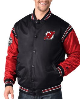 New Jersey Devils 2024 Global Series Varsity Satin Jacket