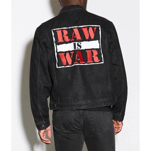 Raw is War Black Denim Jacket - Image 6