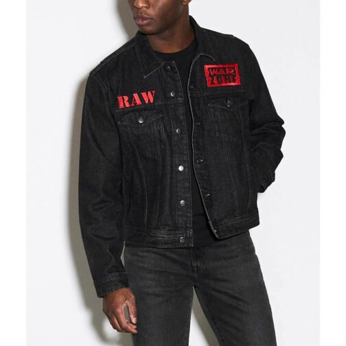 Raw is War Black Denim Jacket - Image 4