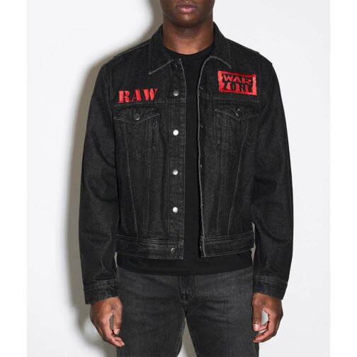 Raw is War Black Denim Jacket - Image 5