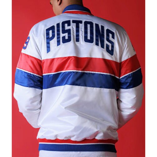 35th Anniversary Detroit Pistons White Jacket - Image 6