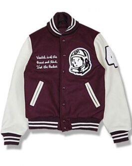 BBC Maroon and White Letterman Jacket