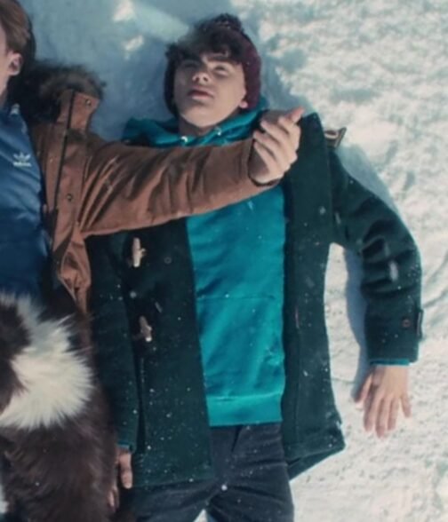 Joe Locke Heartstopper Duffle Green Coat - Image 22