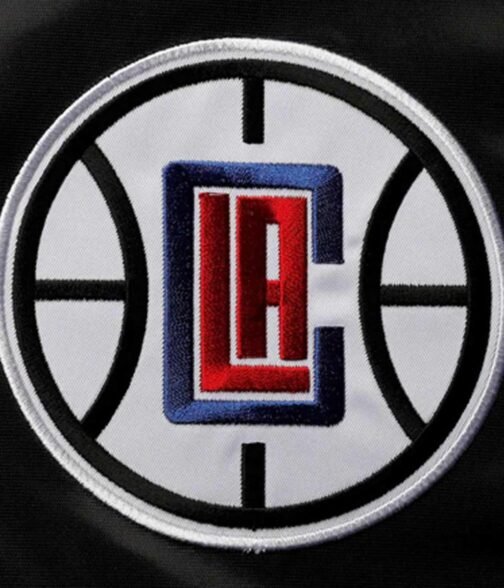 Los Angeles Clippers The Enforcer Satin Black and Red Jacket - Image 5