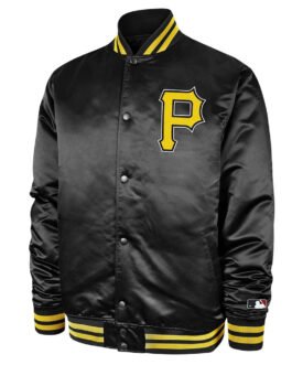 Pittsburgh Pirates 47 Black Bomber Jacket