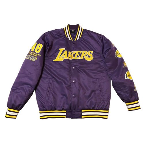 LA Lakers 48 West Purple Varsity Bomber Jacket